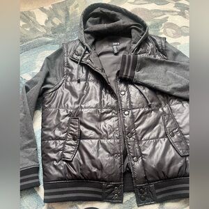 Men's Black BarIII Jacket with Hood XL